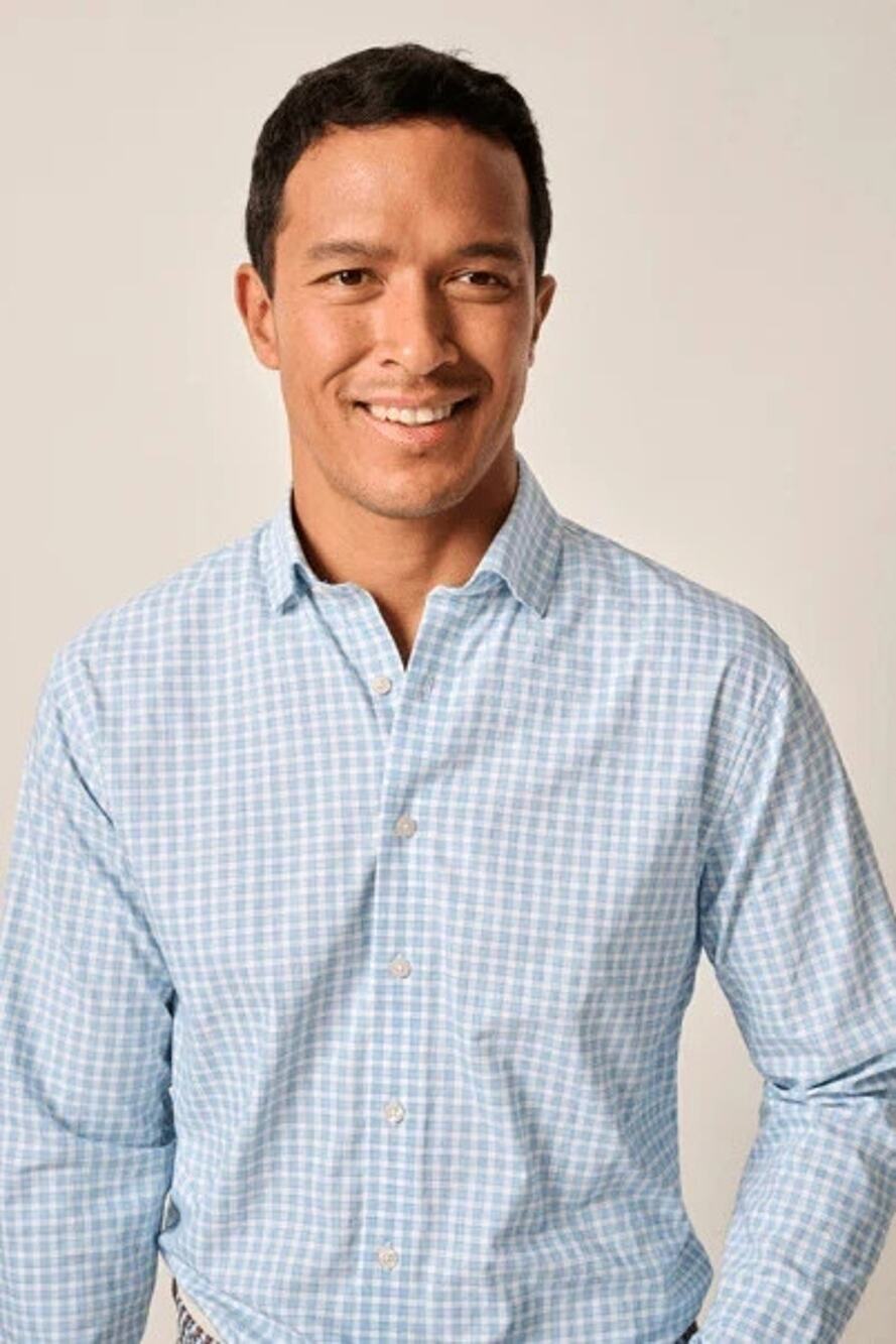 johnnie-O Performance Button Down Shirt - Westwood Maliblu Size XXL